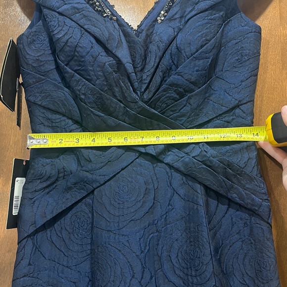 Terani NWT Couture Midnight Navy Blue Maxi Ball Gown Dress Size 8 - Picture 8 of 14